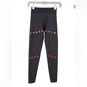Ultracor Black + Red Star Leggings